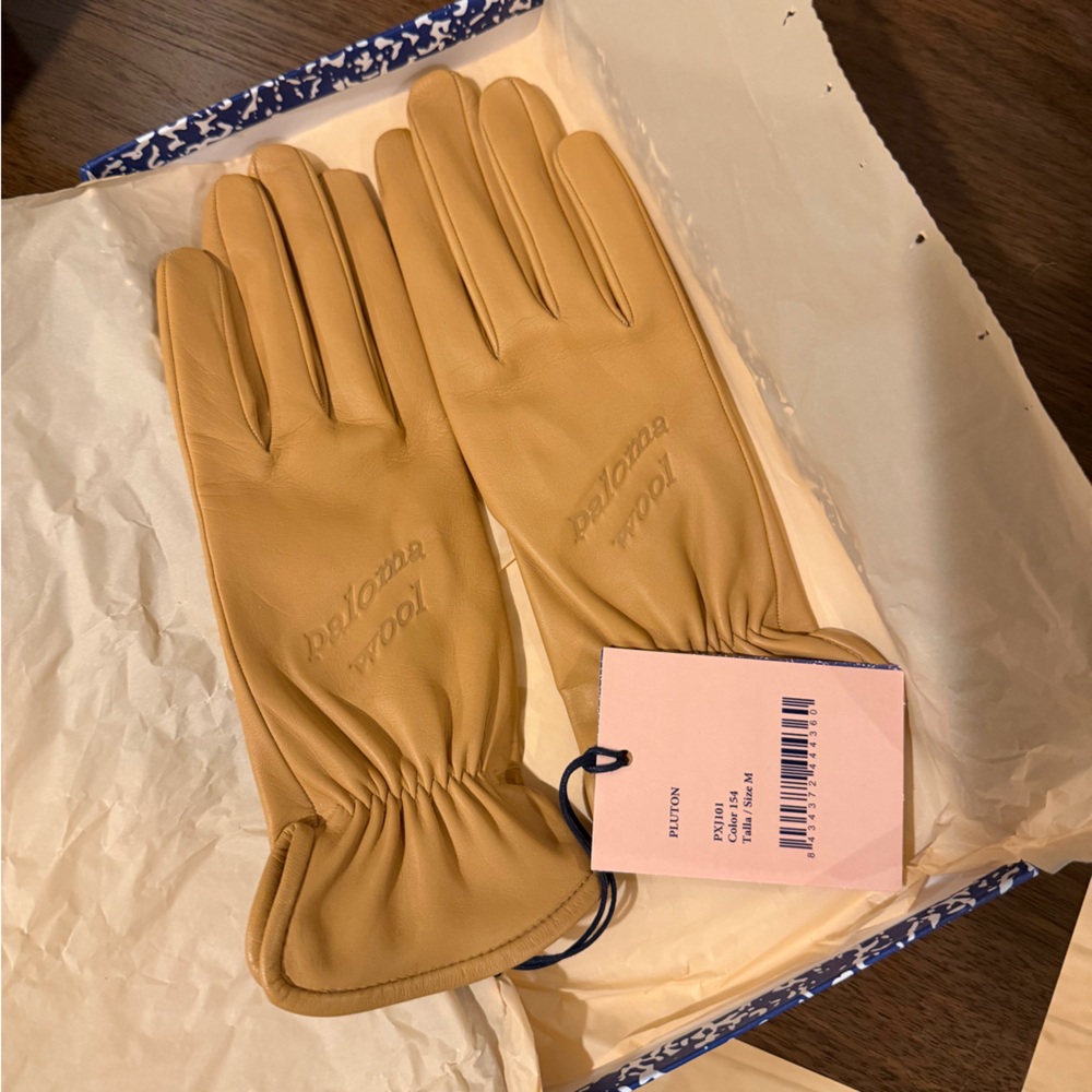 NWT Paloma Wool Leather Gloves